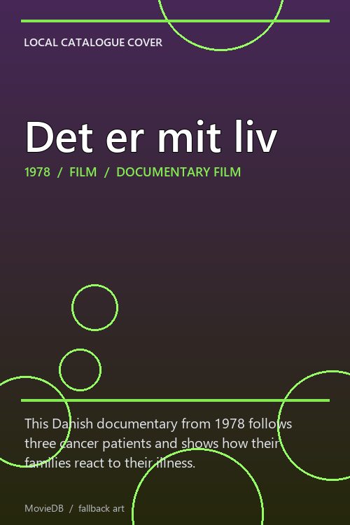 Det er mit liv poster