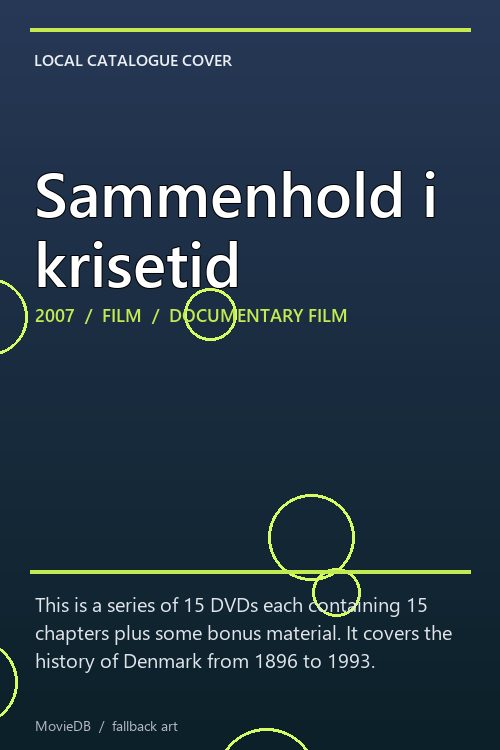 Sammenhold i krisetid poster