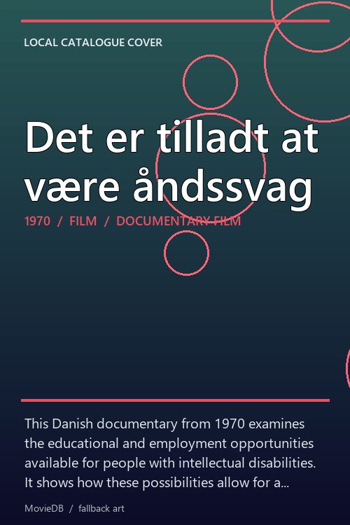 Det er tilladt at være åndssvag poster