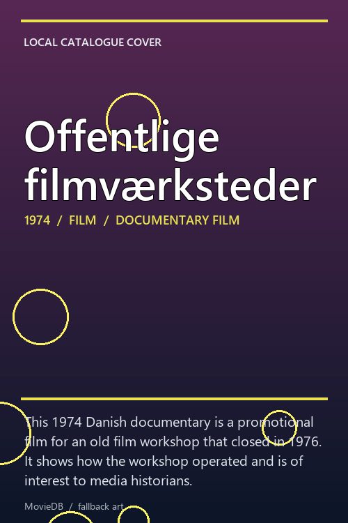 Offentlige filmværksteder poster