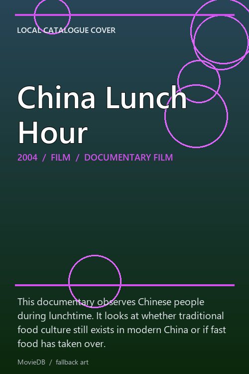 China Lunch Hour poster