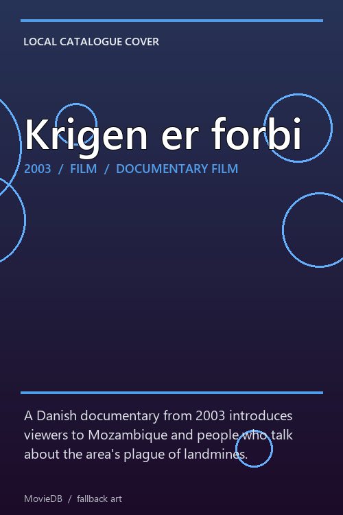Krigen er forbi poster