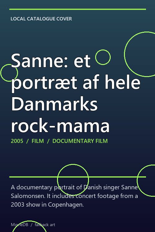 Sanne: et portræt af hele Danmarks rock-mama poster