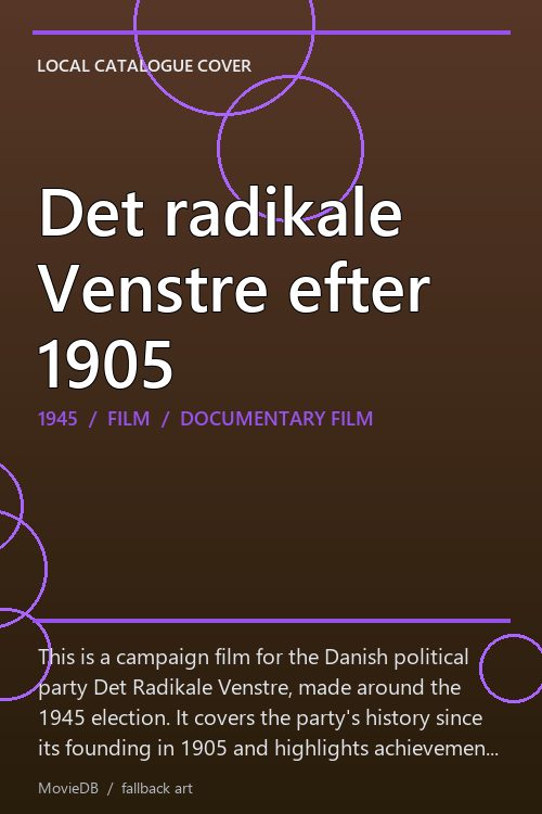 Det radikale Venstre efter 1905 poster