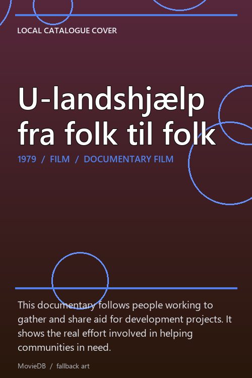 U-landshjælp fra folk til folk poster