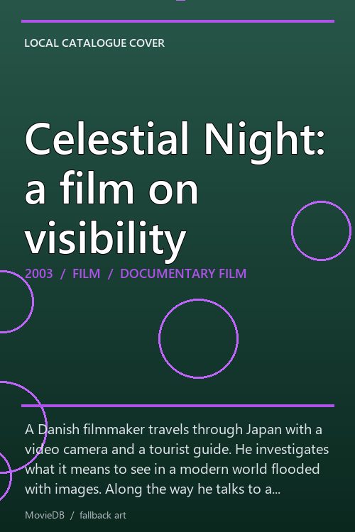 Celestial Night: a film on visibility poster