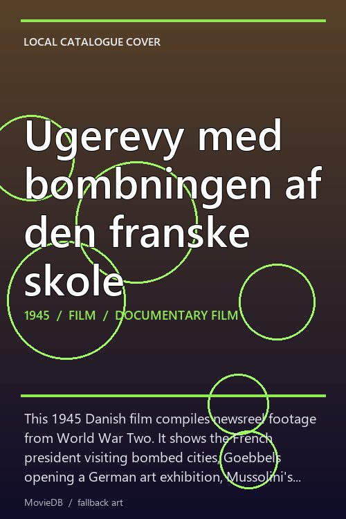 Ugerevy med bombningen af den franske skole poster