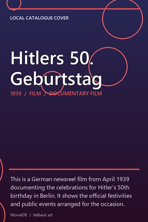 Hitlers 50. Geburtstag poster