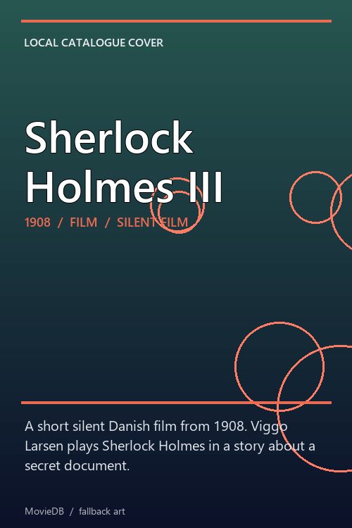 Sherlock Holmes III poster