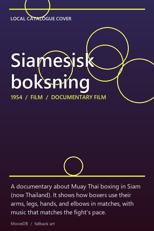 Siamesisk boksning poster
