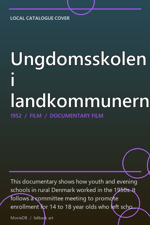 Ungdomsskolen i landkommunerne poster