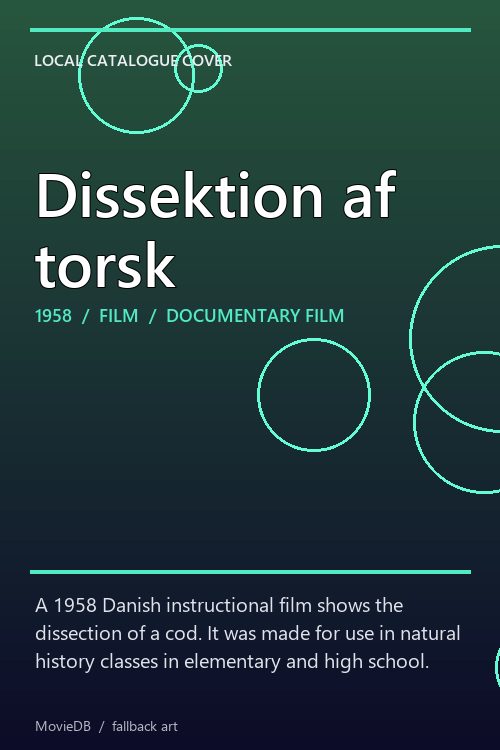 Dissektion af torsk poster