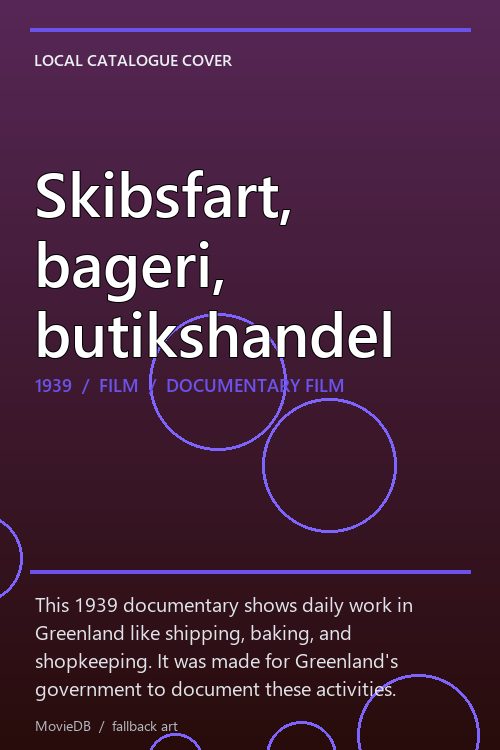Skibsfart, bageri, butikshandel poster