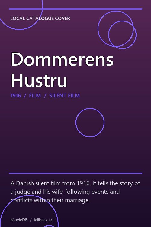Dommerens Hustru poster