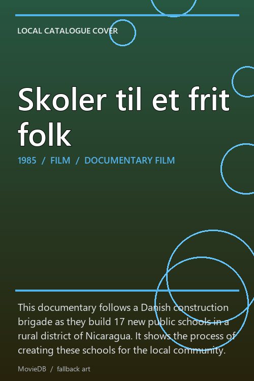 Skoler til et frit folk poster