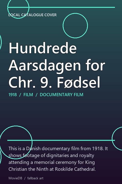 Hundrede Aarsdagen for Chr. 9. Fødsel poster