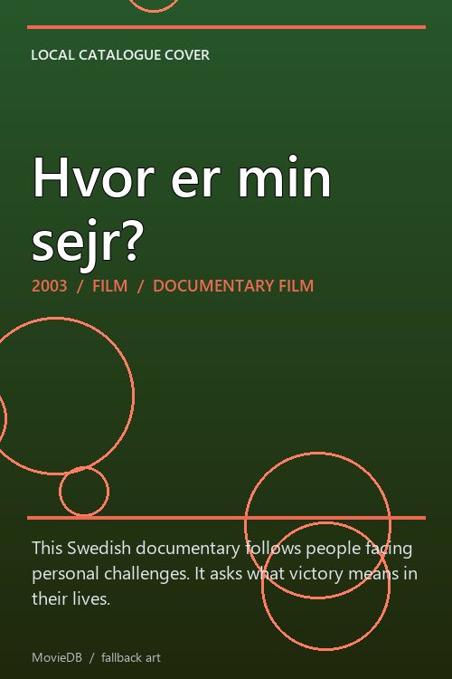Hvor er min sejr? poster