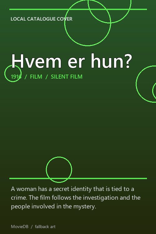 Hvem er hun? poster