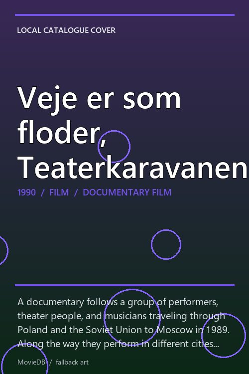 Veje er som floder, Teaterkaravanen poster