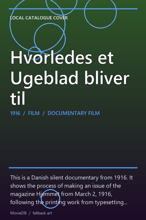 Hvorledes et Ugeblad bliver til poster