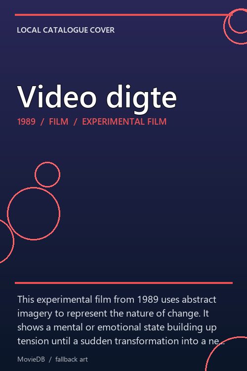Video digte poster