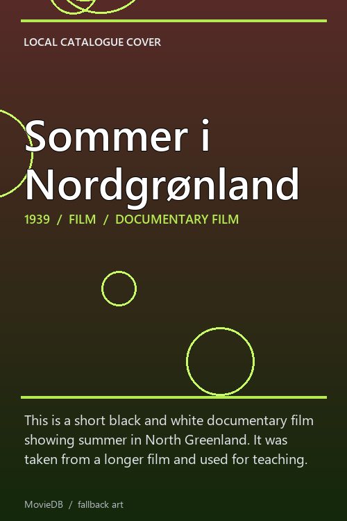 Sommer i Nordgrønland poster