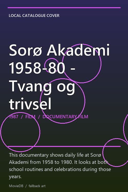 Sorø Akademi 1958-80 - Tvang og trivsel poster