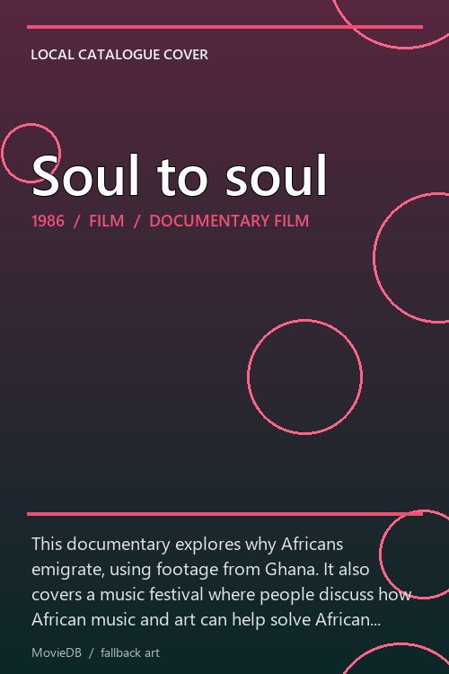 Soul to soul poster