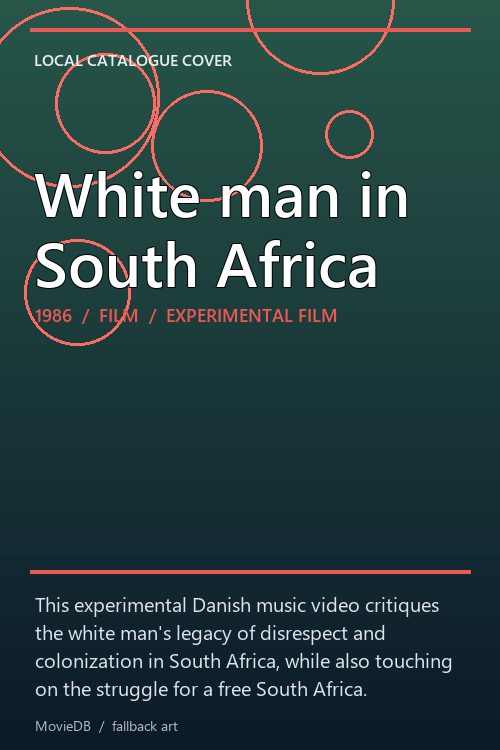 White man in South Africa poster