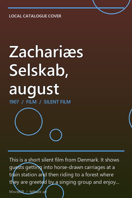 Zachariæs Selskab, august poster