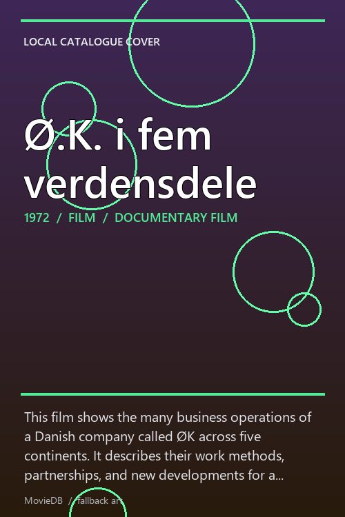 Ø.K. i fem verdensdele poster