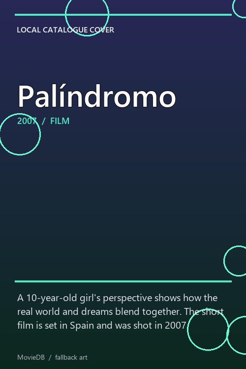 Palíndromo poster