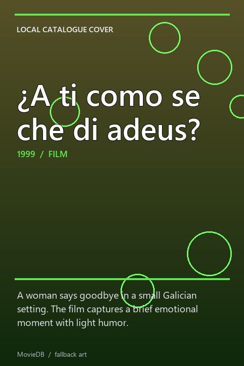 ¿A ti como se che di adeus? poster
