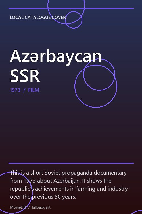 Azərbaycan SSR poster