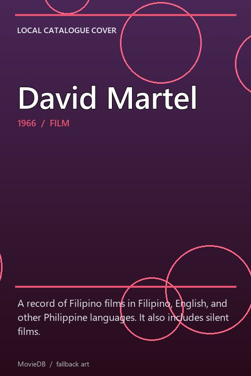 David Martel poster