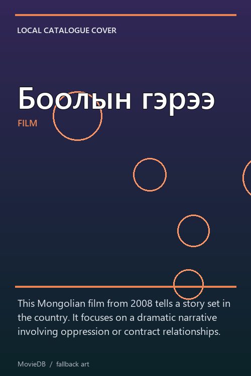Боолын гэрээ poster