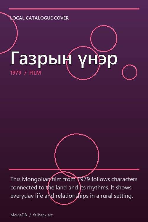Газрын үнэр poster