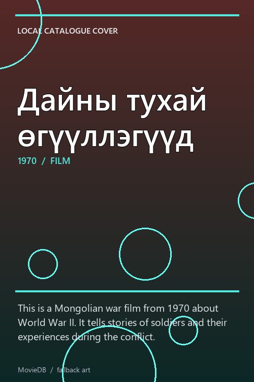 Дайны тухай өгүүллэгүүд poster