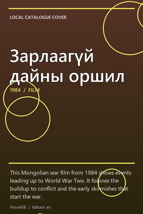 Зарлаагүй дайны оршил poster