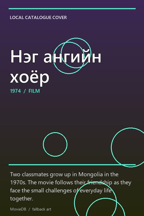 Нэг ангийн хоёр poster