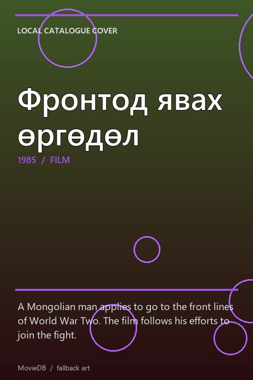 Фронтод явах өргөдөл poster