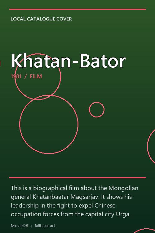 Khatan-Bator poster