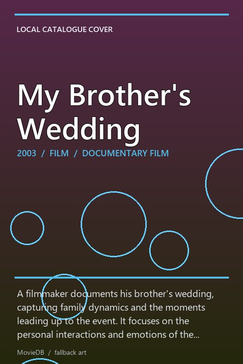 My Brother's Wedding poster