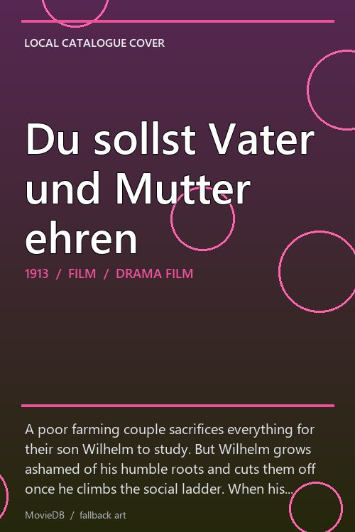Du sollst Vater und Mutter ehren poster