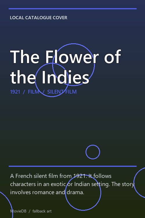 The Flower of the Indies poster