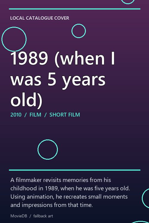 1989 (when I was 5 years old) poster