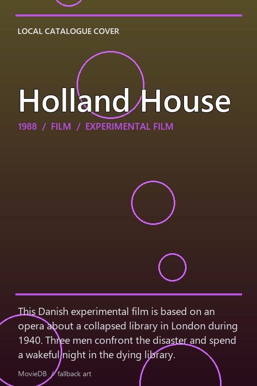 Holland House poster