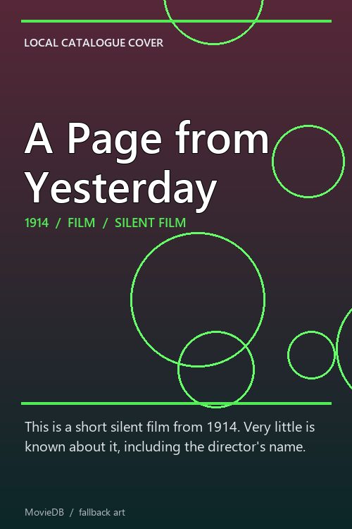 A Page from Yesterday poster