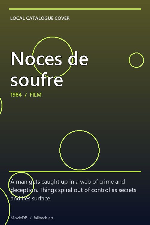 Noces de soufre poster
