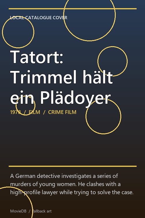 Tatort: Trimmel hält ein Plädoyer poster